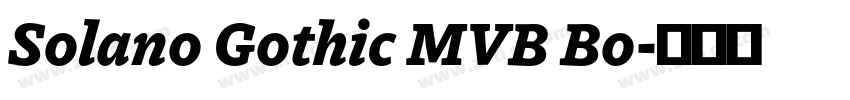 Solano Gothic MVB Bo字体转换